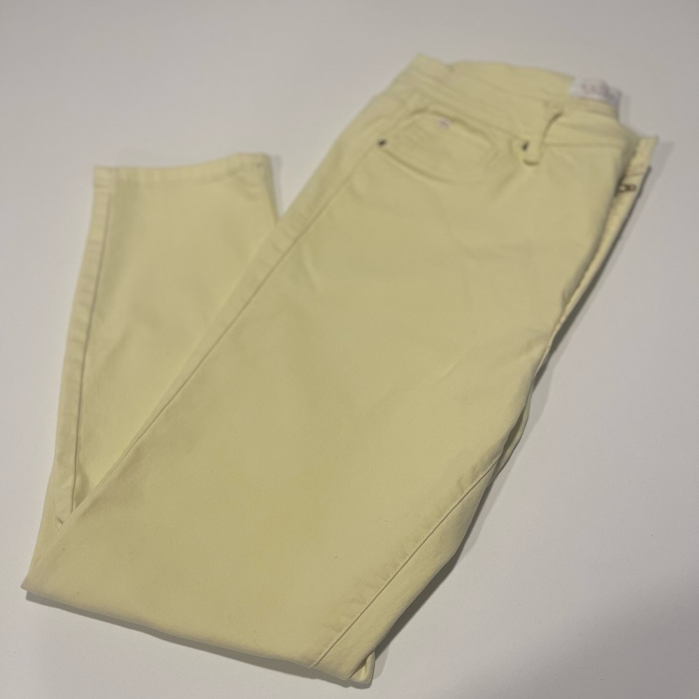 Women’s Light Yellow ankle length. Sleek Stretch Fit